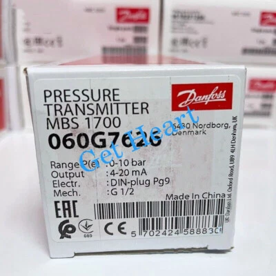 1PC Danfoss MBS1700 060G7626 Pressure Transmitter 0-10bar  FedEx or DHL or UPS - Image 1 of 2