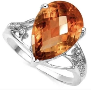 Azoic Gemstone And Diamond Ring - Picture 1 of 2