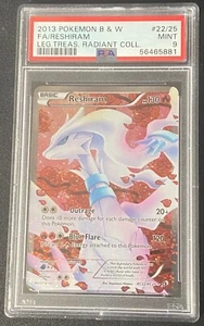 Reshiram RC22/RC25 Full Art Legendary Treasures Radiant Coll Pokemon PSA 9 - Picture 1 of 2