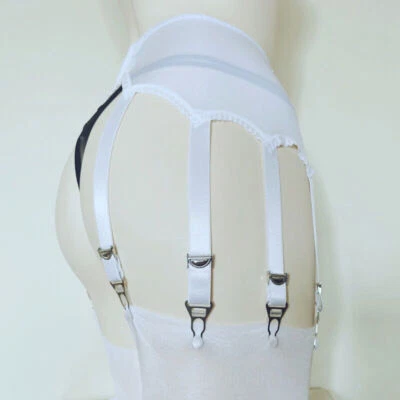 Damen Vintage Retro Strapsgürtel Strumpfhalter 10 Straps mit Metallclips S-3xl.Y - Bild 1 von 4