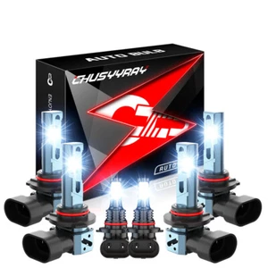 LED Headlight Fog Light Bulbs Kit For 2002-2005 Chevrolet Avalanche 1500 2500 6X - Picture 1 of 23