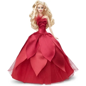 Barbie Signature 2022 Holiday Barbie Doll with Blonde Hair New Mattel - Bild 1 von 6