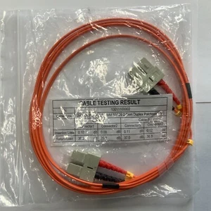Cable de conexión dúplex multimodo 2M SC/UPC a SC/UPC 50/125 2 mm cable naranja - Imagen 1 de 3