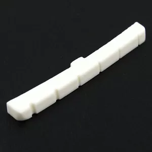 43mm  Bone Guitar Nut Shaped Slotted Flat Bottom  1-11/16" for Fender Strat Tele - Picture 1 of 4