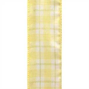 5 yds. HADEN PLAID WIRE EDGE RIBBON 1 1/2" Wide (choice of 5 colors) - Picture 1 of 6