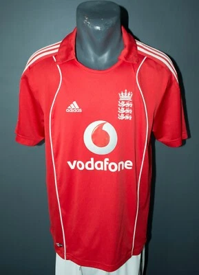 England Cricket Jersey 2008 Away Vintage Vodafone Cricket Shirt Size Adult S - Image 1 of 4
