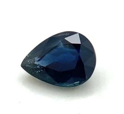 Unheated Blue Sapphire Pear Shape 100% Natural Loose Stone 1.26ct - Image 1 of 4