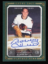 2008 Upper Deck Masterpieces Brushstrokes Green Border /35 Bobby Hull Auto HOF