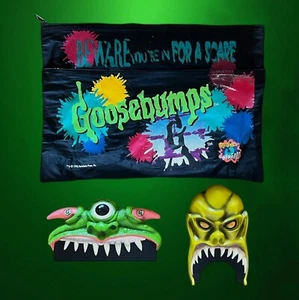 R.L. Stine Goosebumps Large Pencil Case + Ruler + Protractor Vintage 1996 Set - Picture 1 of 24