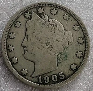 1905 Liberty V Nickel. Durchschnittlich zirkuliert. KM# 112 *C224 - Bild 1 von 3