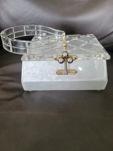 Vintage Charles S. Kahn Lucite White Pearlized Purse - Picture 1 of 11