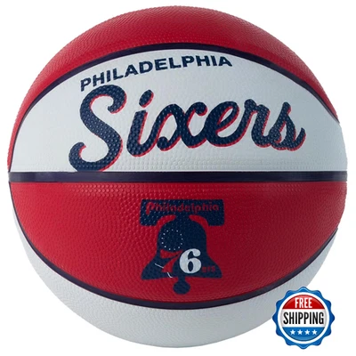 Mini baloncesto retro del equipo de la NBA Wilson - Philadelphia 76ers - exterior - Imagen 1 de 4