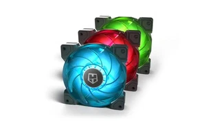 NOX HUMMER H-SYNC -NXHUMMERSYNC- RGB LED Ventilation Pack, 9 Translucent Blades, - Photo 1/10