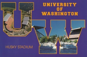 University of Washington Huskies Football Husky Stadium Postcard #2 - Picture 1 of 2
