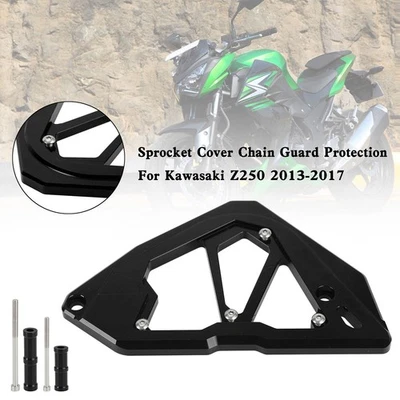 Protector de cadena con cubierta de piñón para KAWASAKI Z250 Z300 NINJA 300 250 13-17 negro UE Foto 1 de 4
