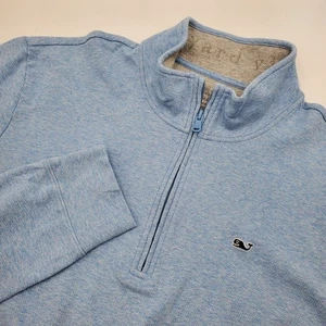 Suéter Pullover Vineyard Vines Para Hombres Performance Cuarto Cremallera Azul Logo de Ballena XL - Imagen 1 de 6