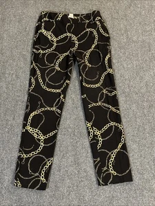 Chico’s Women’s Size 1T US Size 8T Brigitte Chain-Print Ankle Pants - Imagen 1 de 7