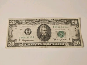 1963A Series $20 Dollar Bill Green Back Series G Chicago - GREAT CONDITION - Picture 1 of 2