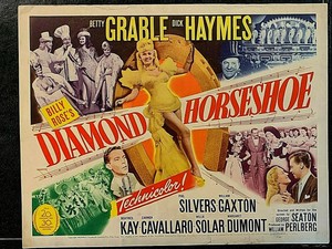DIAMOND HORSESHOE 1945 ORIGINAL TITLE LOBBY CARD, BETTY GRABLE, DICK HAYMES