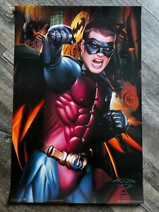 Affiche vintage Batman Forever ROBIN film Chris O'Donnell 1995 DC Comics
