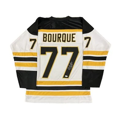 Ray Bourque White Boston Bruins #77 HOF 04 Signed Custom XL Jersey JSA - Image 1 of 4
