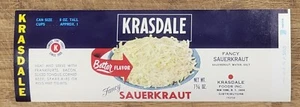 Label Krasdale Sauerkraut Can New York - Picture 1 of 1