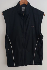 Men's Champion Sleeveless Workout Jacket M Black w/White Piping Zipper Pockets - Picture 1 of 9