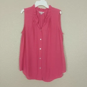 nanette NANETTE LEPORE Mujer Barbie Rosa Sin Mangas Blusa Clara Con Botón M - Imagen 1 de 8