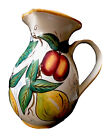 Bella Casa By Ganz Pitcher 9 Inches Tall Fruit Motif Signed Valerio