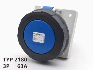 1PCS NEW FIT FOR TYP2180 Industrial concealed oblique socket TYP2180A 63A 3P - Picture 1 of 6