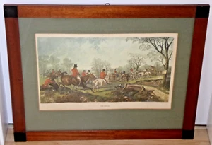 John Harris nach J.F. Herring -  "THE Death" Fox hunting szene - Stich handkol. - Picture 1 of 3