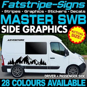 RENAULT MASTER SWB L1 GRÁFICOS PEGATINAS CALCOMANÍAS CÁMPER FURGONETA AUTOCARAVANA - Imagen 1 de 2