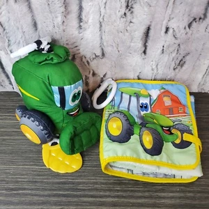 Tomy John Deere Johnny Tractor Corey Combine Plush 6” Pull Vibrates & Soft Book - Picture 1 of 10