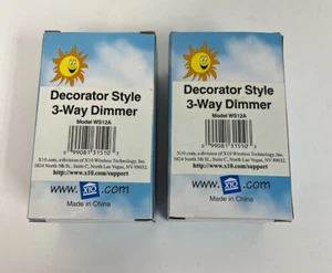 2PC New  X-10 X10 WS12A Decorator Style 3-WAY Dimmer Switch White / Ivory BOX#22 - Picture 1 of 4