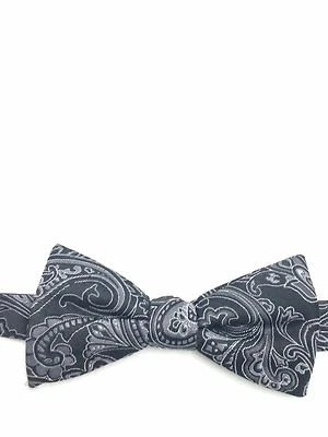 $115 Countess Mara Traje Para Hombres Gris Negro Paisley Pajarita Informal Ajustable Pajarita Foto 1 de 4