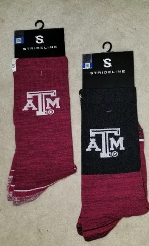 Texas A&M Aggies Socks Knit NCAA Strideline Premium Athletic Wear 2 Pack Cover