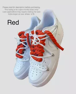 Dicke klobige Seil AF1 Schnürsenkel für Air Force 1, Dunks, Jordans (10 Farben) - Bild 1 von 20
