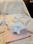 Cordon Blue White Ceramic Elephant Tea Pot 28oz