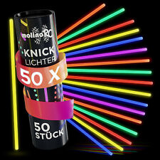 50x Knicklichter | Leuchtstäbe | Armreifen | Glowstick | Party | Deko | Lichter