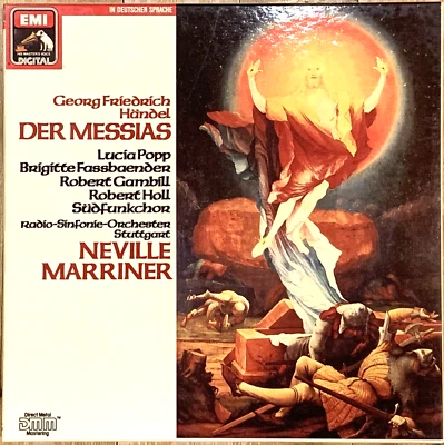 Handel Messiah Der Messias BRIGITTE FASSBAENDER NEVILLE MARRINER EMI 3 LP Box NM - Image 1 of 4
