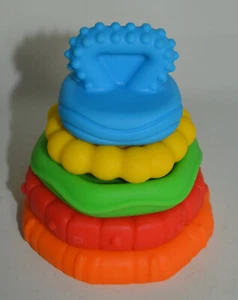 Baby Einstein Stack & Teethe, Giocattolo Multi-Texture Denti Include 5 Denti - Foto 1 di 2