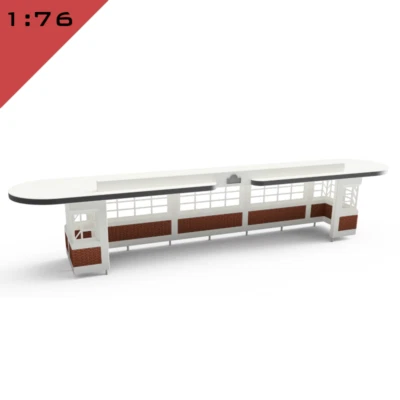 3D PRINTING CORNER LEICESTER TRAM & BUS STOP SHELTER 1:76, OO Model Miniature Scenery Diorama