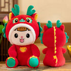 2024 Year Dragon Mascot Zodiac Dragon Plush Doll Hold Lucky Bag Stuffed Plushies