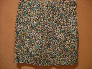 NWT $58 BASS Aqua Teal Floral Cotton Skirt Womens size 6 - Picture 1 of 1