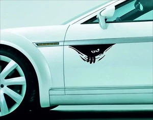 Peeking Monster peek a boo peeping creature silhouette vinyl decal sticker PM2 - Picture 1 of 4