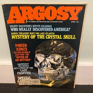 Argosy April 1973 Vintage Magazine Crystal Skull Atlantis River of No Return - Picture 1 of 3