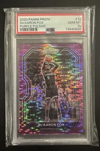 2020 Panini Prizm De’Aaron Fox Purple Pulsar Kings 13/35 - Picture 1 of 2