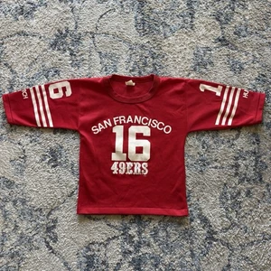 Vintage San Francisco 49ers Jersey Shirt Youth Small Hutch #16 Joe Montana 80’s - Picture 1 of 10