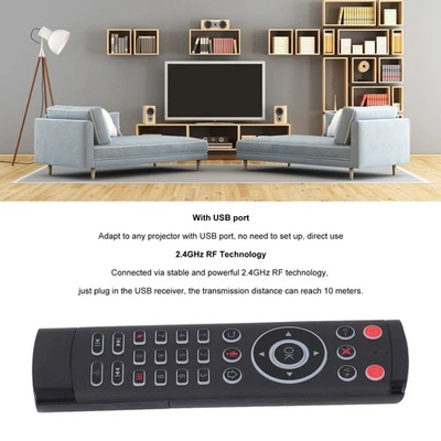 TV 2.4G Smart Remote With USB Port Support Infrared Learning 2.4GHz RF TV SC - Image 1 of 4