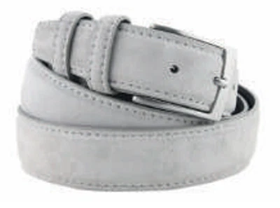 Cinturón de cuero de gamuza hielo italiano hecho a mano de alta moda para hombre Foto 1 de 2